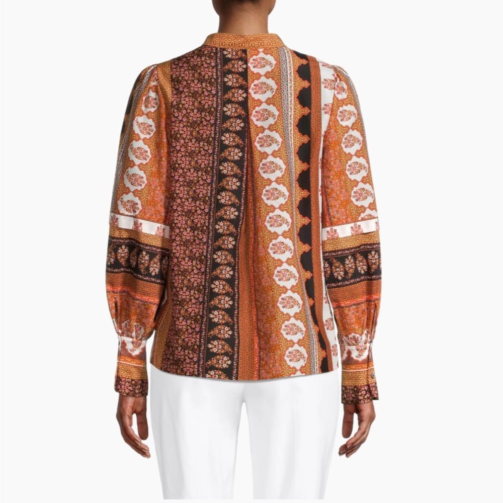 Kobi Halperin Amy Printed Silk Blouse, NWT, Size L - Picture 4 of 8